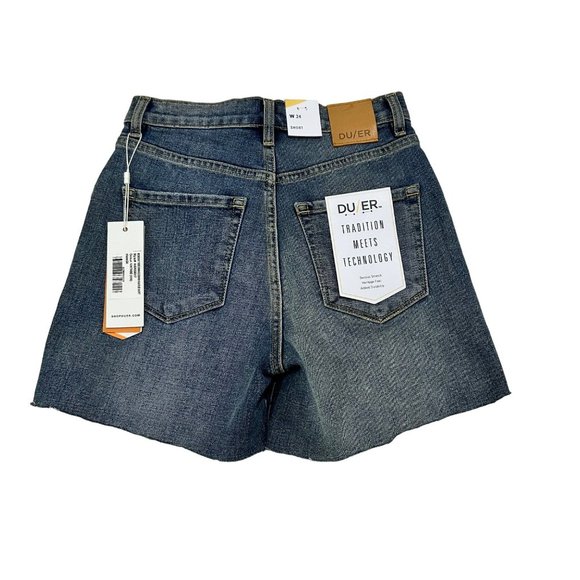 DU/ER Pants - NWT DU/ER Denim Shorts Womens Size 24 Blue Vintage Jeans